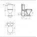 Vas wc monobloc cu scurgere orizontala Style